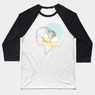 abstract lady, line art woman Baseball T-Shirt